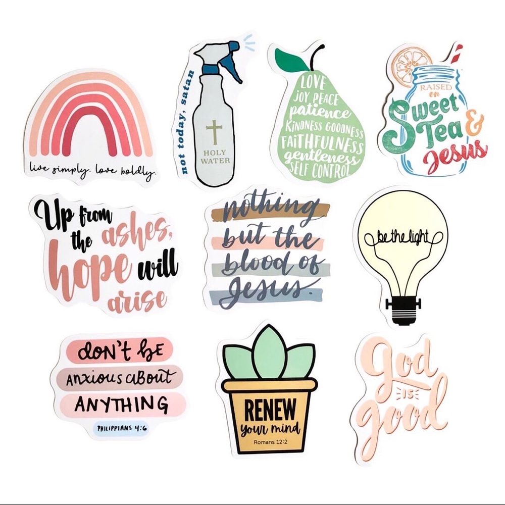 Christian Stickers – 7 Pack